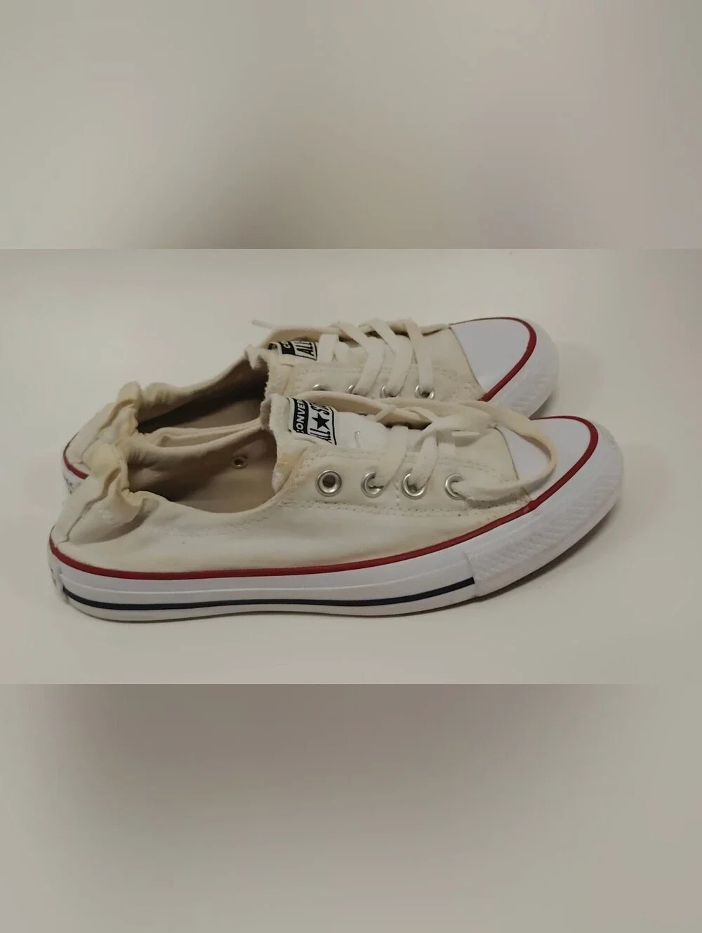 Converse CT All Star Shoreline White Cream Slip On Sneakers Women’s Size 8 53708